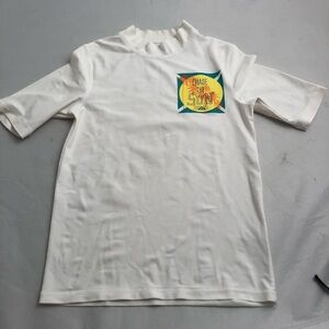 Cherokee white mock neck rash guard size M = 8-10